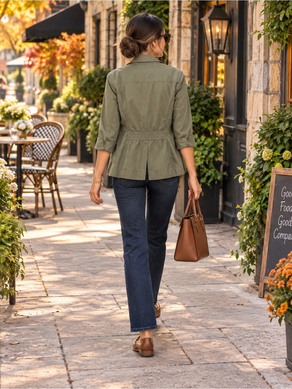 Eddie Bauer Women’s Utility Safari Blazer Jacket Olive/Sage Green Size 6 - Picture 4 of 11